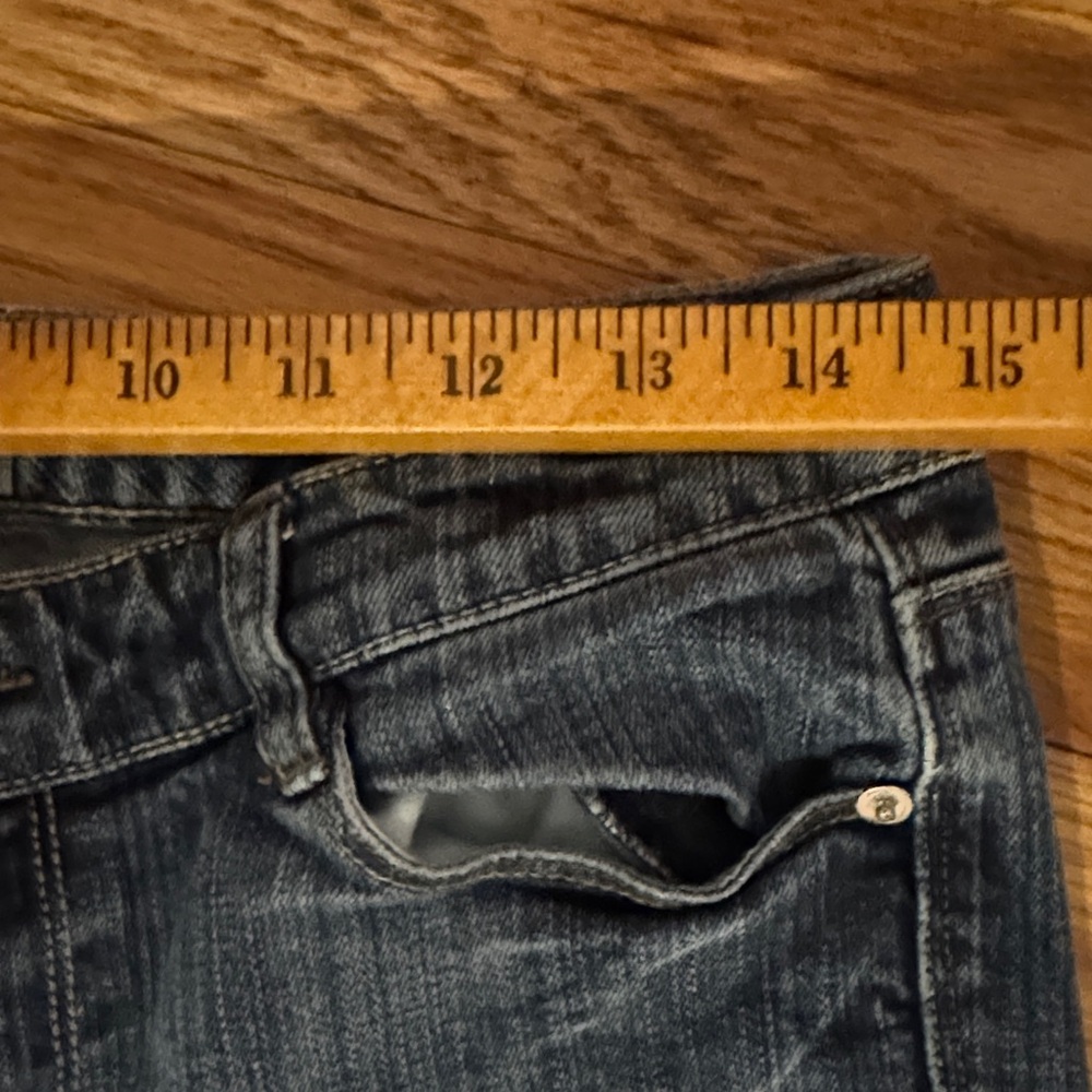 White House Black Market‎ Dark Blue Flare Jeans size 8R - Picture 3 of 6